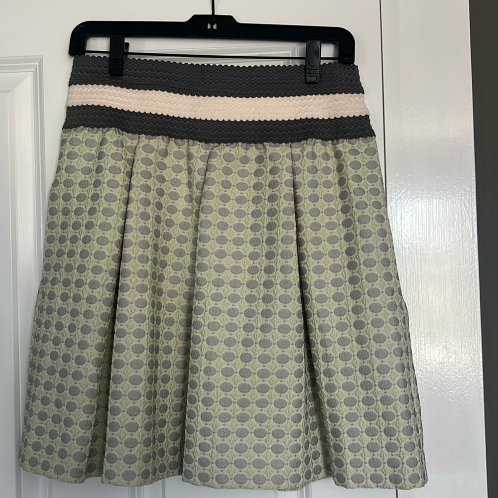 Maeve swing skirt with stripes elastic waist band Medium